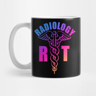 Radiology Technician - Colorful Sunset Caduceus Mug